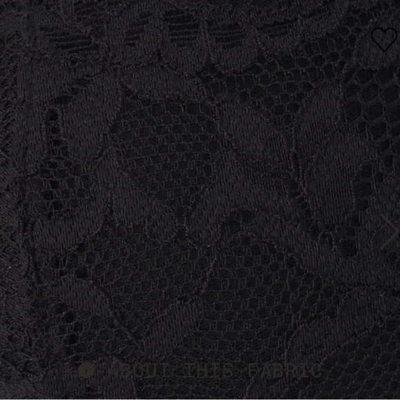 SKIMS Fits Everybody Lace Push-Up Demi Bra, 36C, ONYX